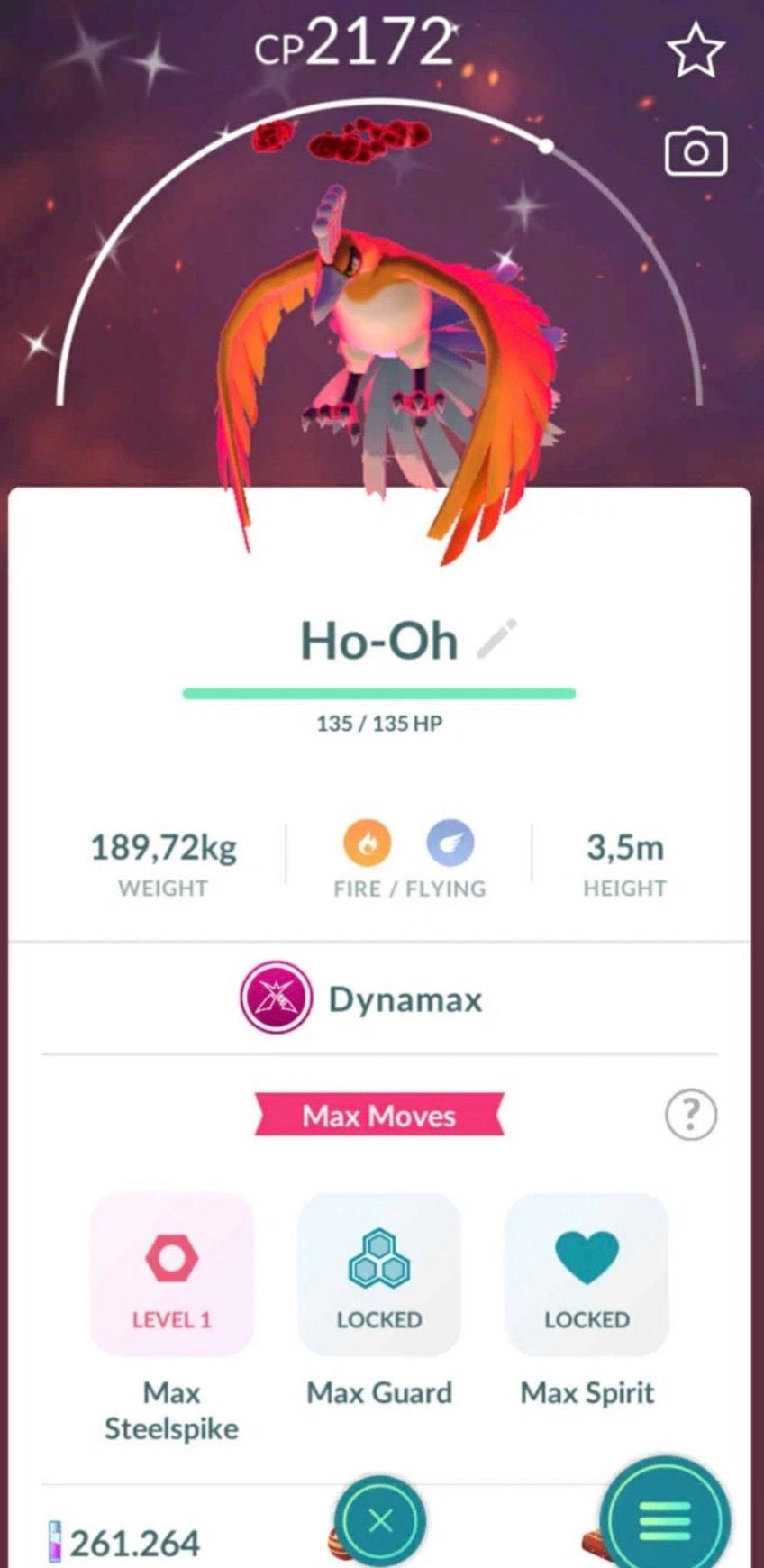Shiny Dynamax Ho-Oh trade or account