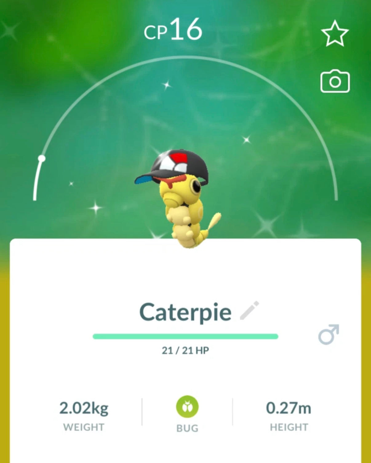 Shiny Caterpie hat trade