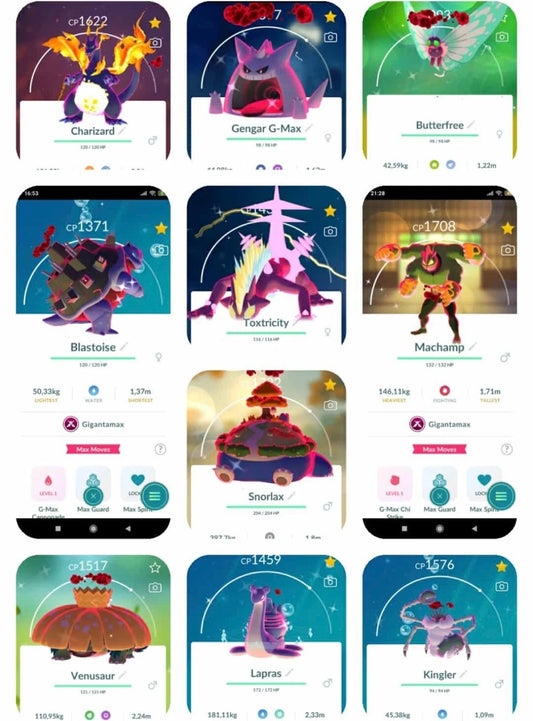 Gigantamax Pokemon trade or account