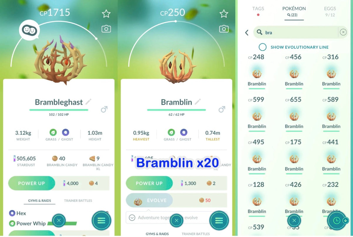 Brambleghast + Bramblin x20 trades or account