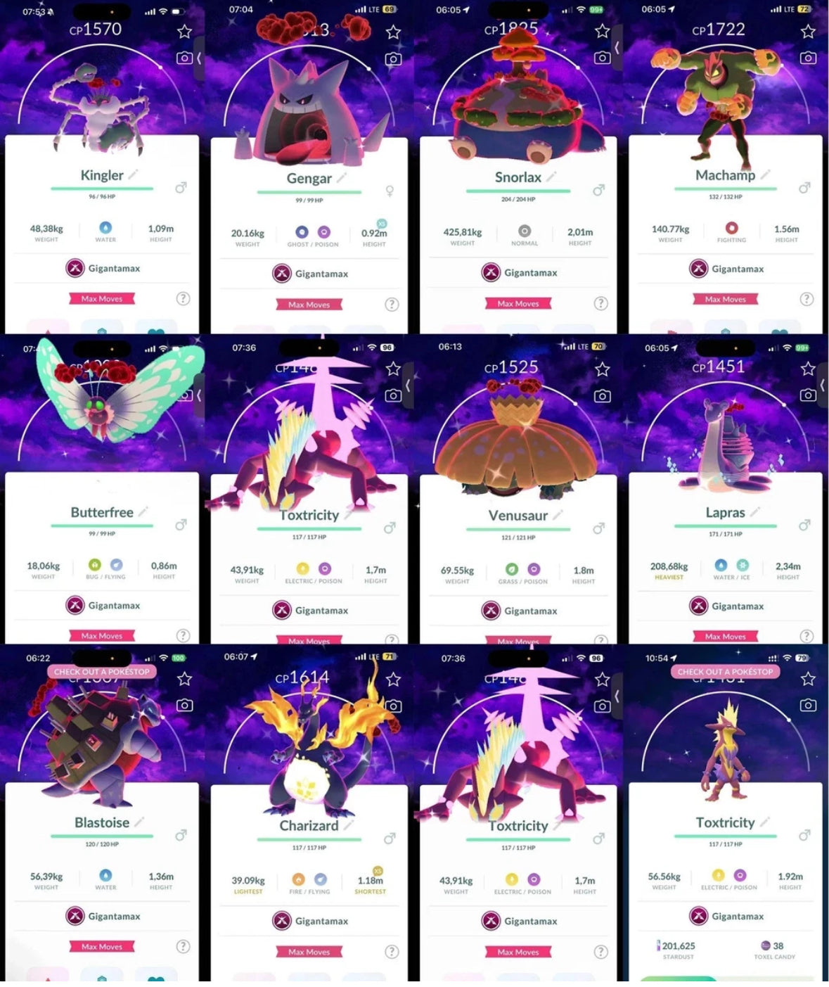 Gigantamax Pokémon trades or account