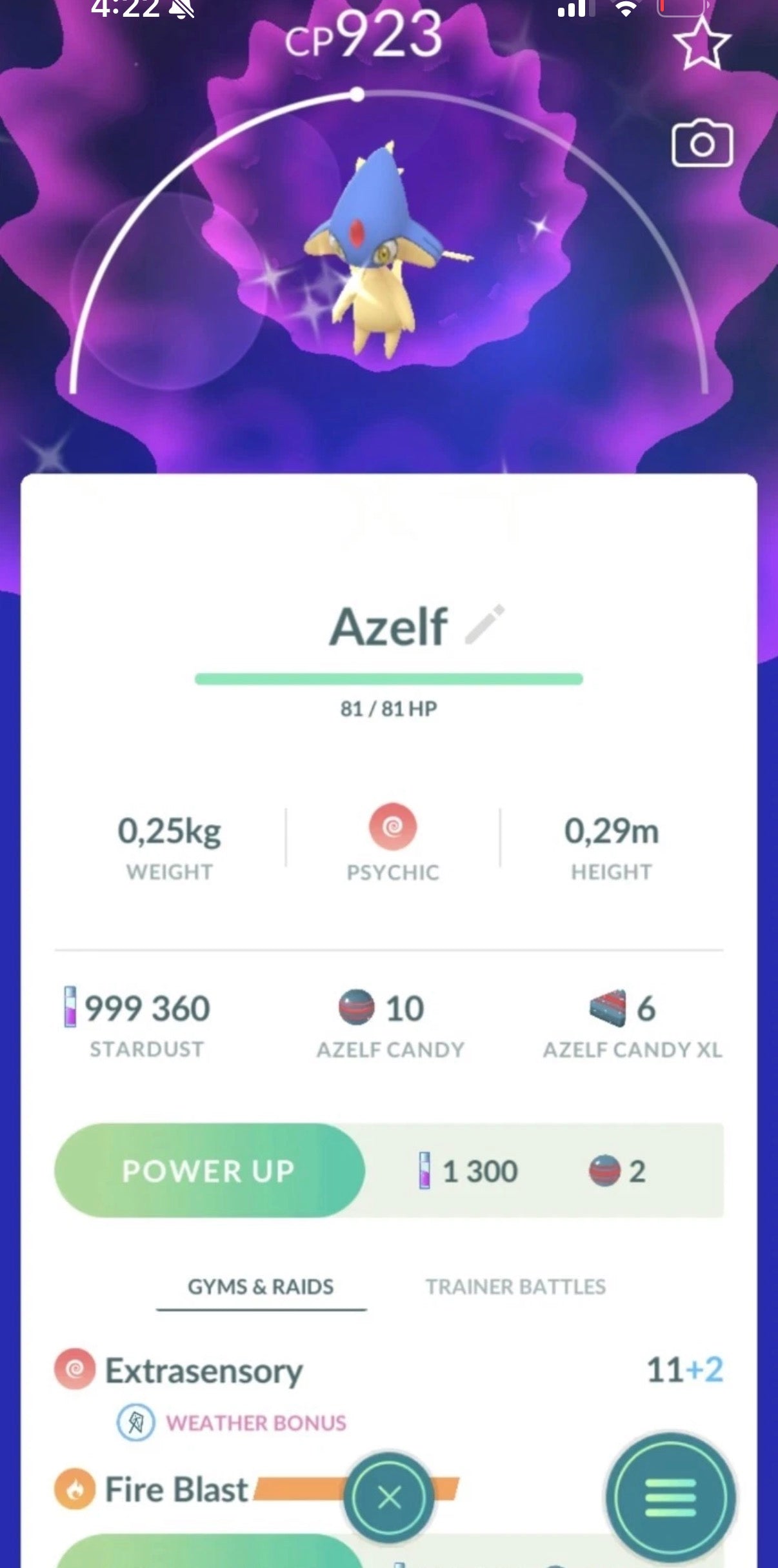 Shiny Azelf trade or account