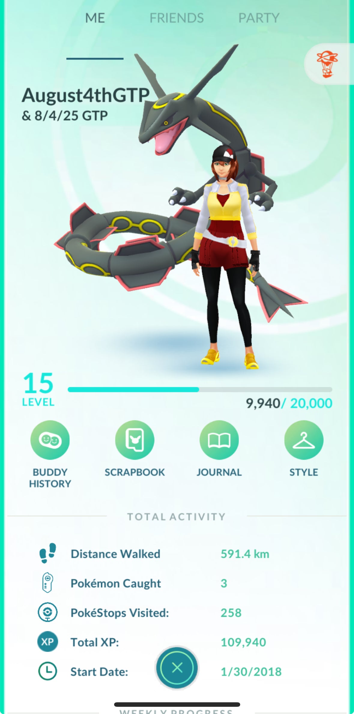 Shiny Rayquaza account (100k stardust)