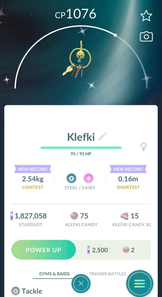 Shiny Klefki trade or account