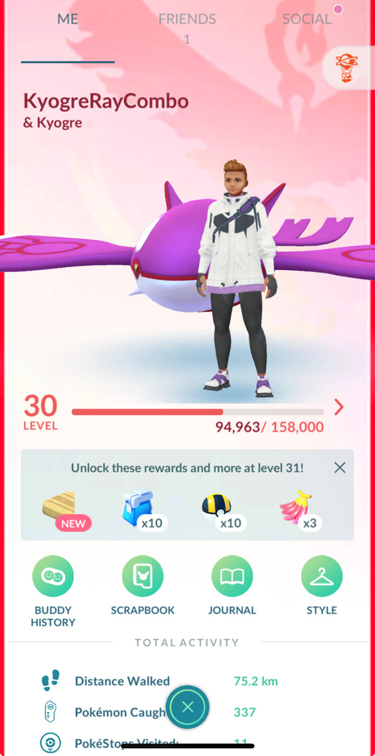 KyogreRayCombo account (8 Shiny/Legendary/Gigantamax)