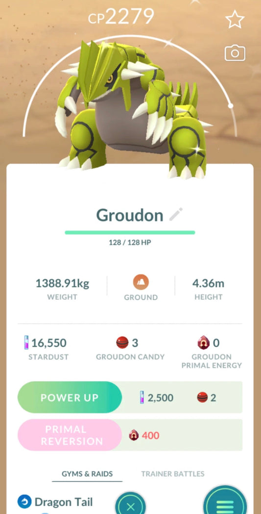 Shiny Groudon trade or account