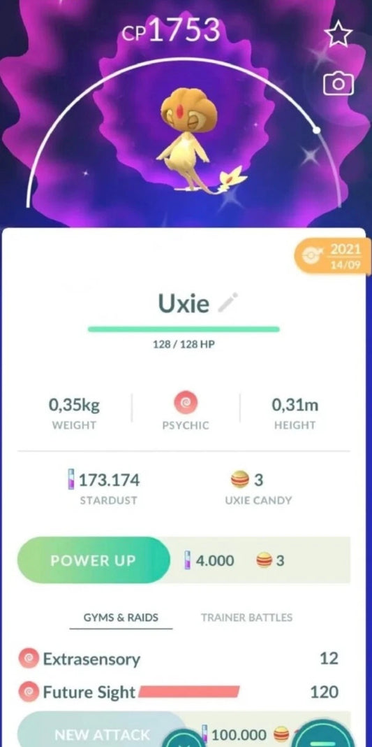 Shiny Uxie trade or account