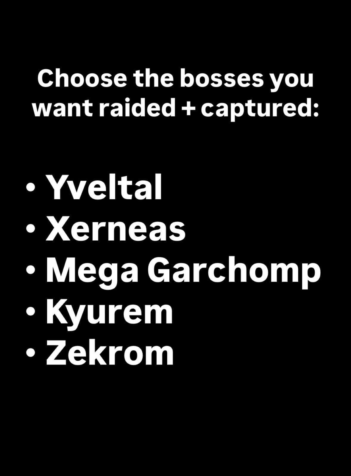 Kyurem & Zekrom Raids (2/21-2/23)