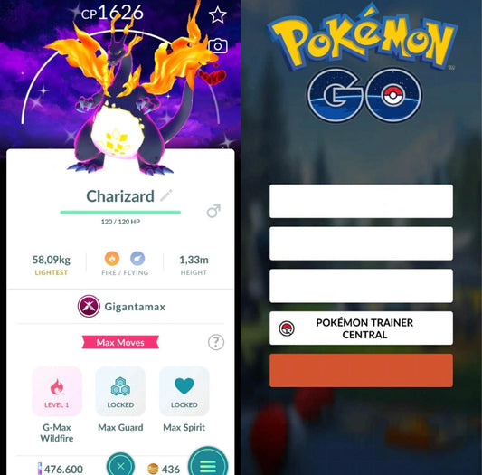Shiny Gigantamax Charizard trade or account