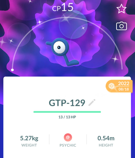 Shiny Unown L Level 1 (Registered Trade Only)