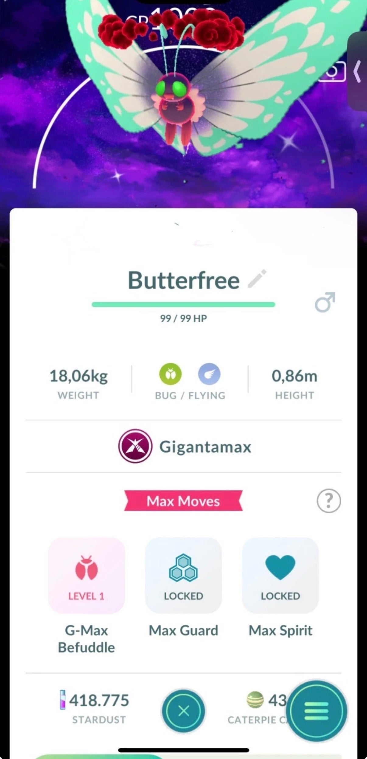 Shiny Gigantamax Butterfree trade or account