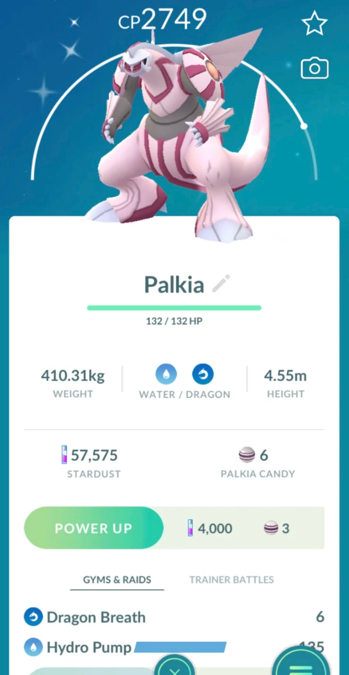 Shiny Palkia trade or account