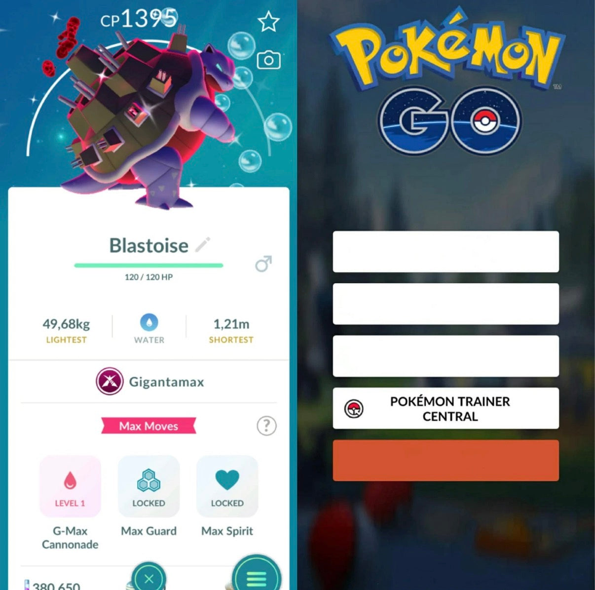 Shiny Gigantamax Blastoise trade or account