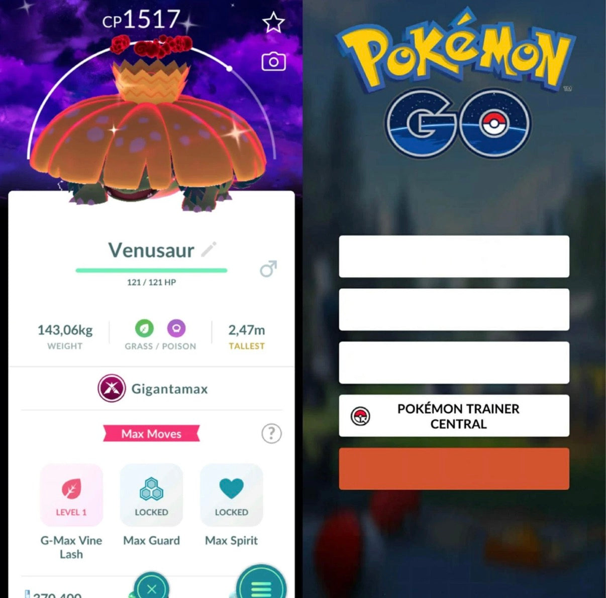 Shiny Gigantamax Venusaur trade or account