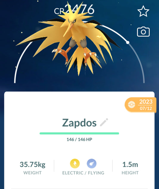 Zapdos trade (read description)