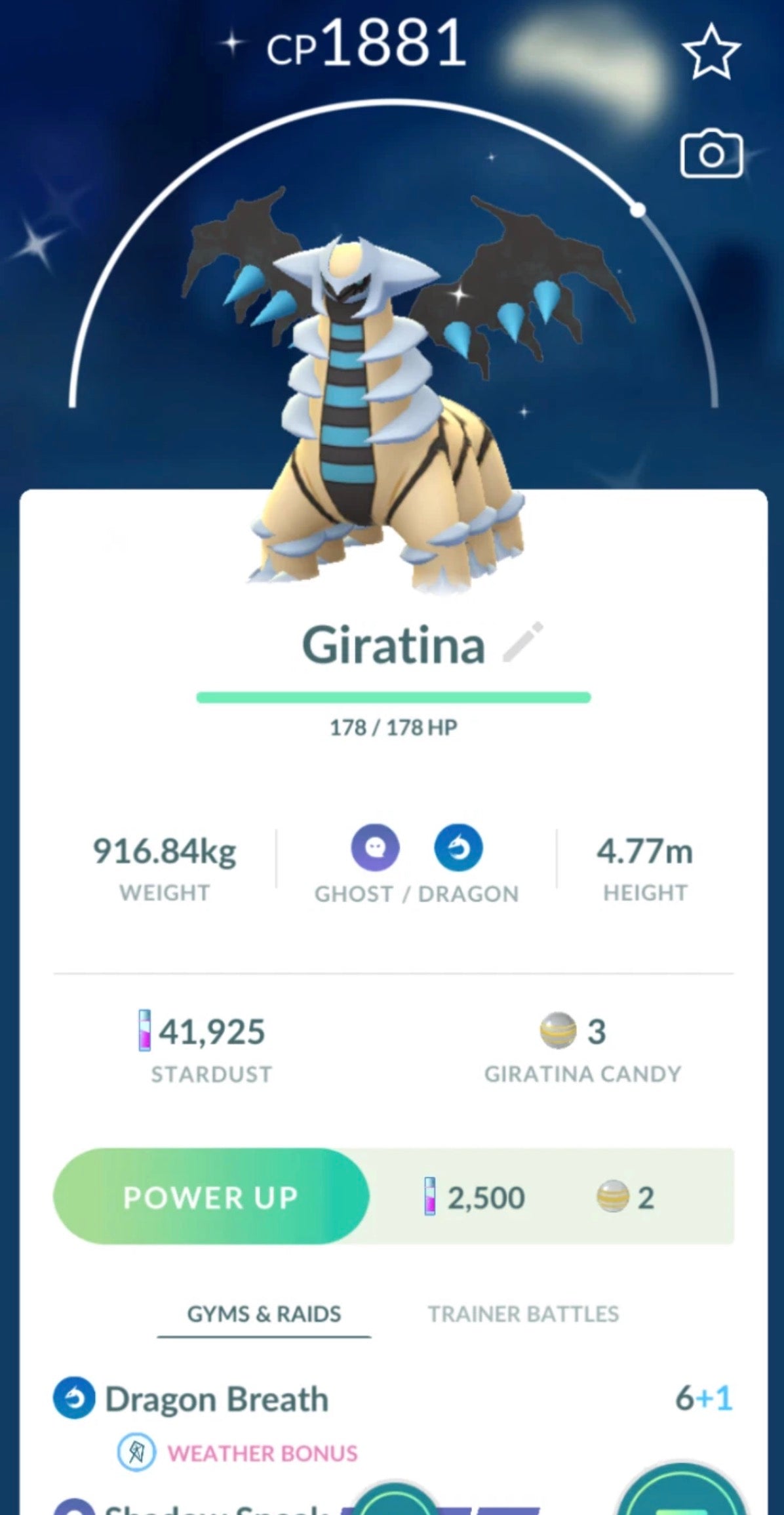 Shiny Giratina Altered Origin trade or account