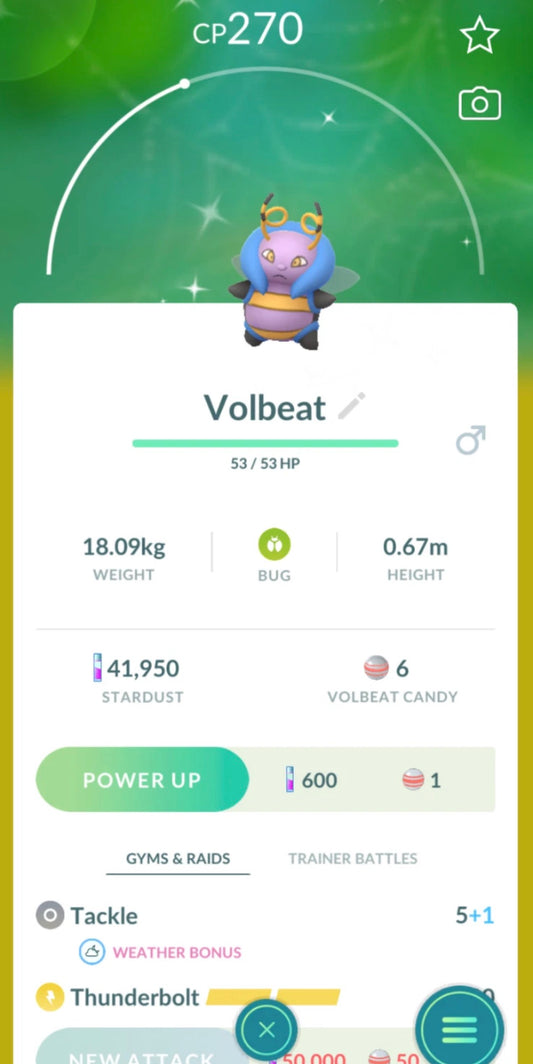 Shiny Volbeat trade or account