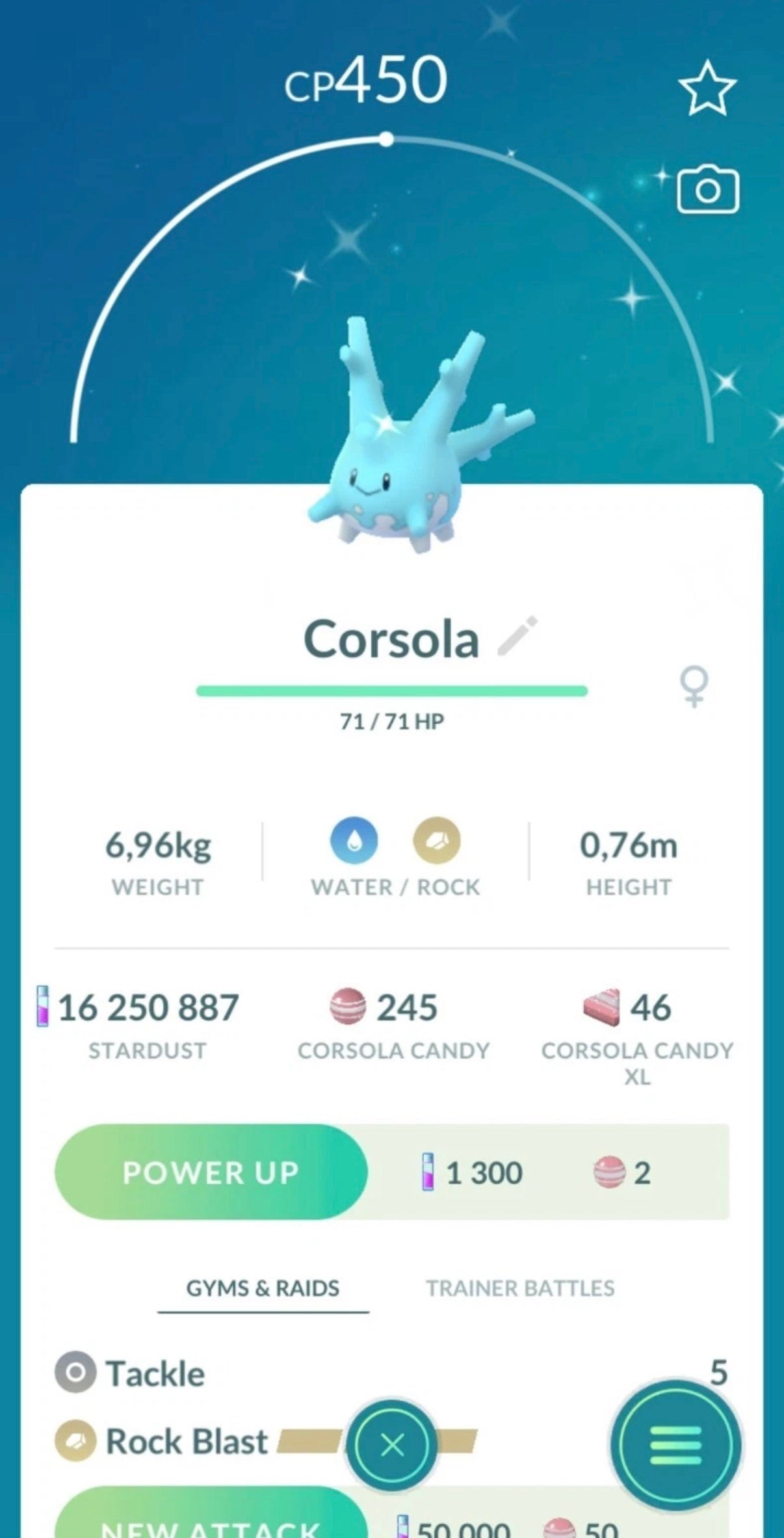 Shiny Corsola trade or account