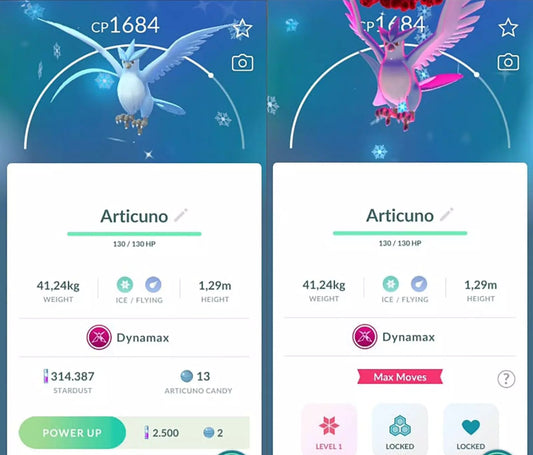 Dynamax Articuno trade or account