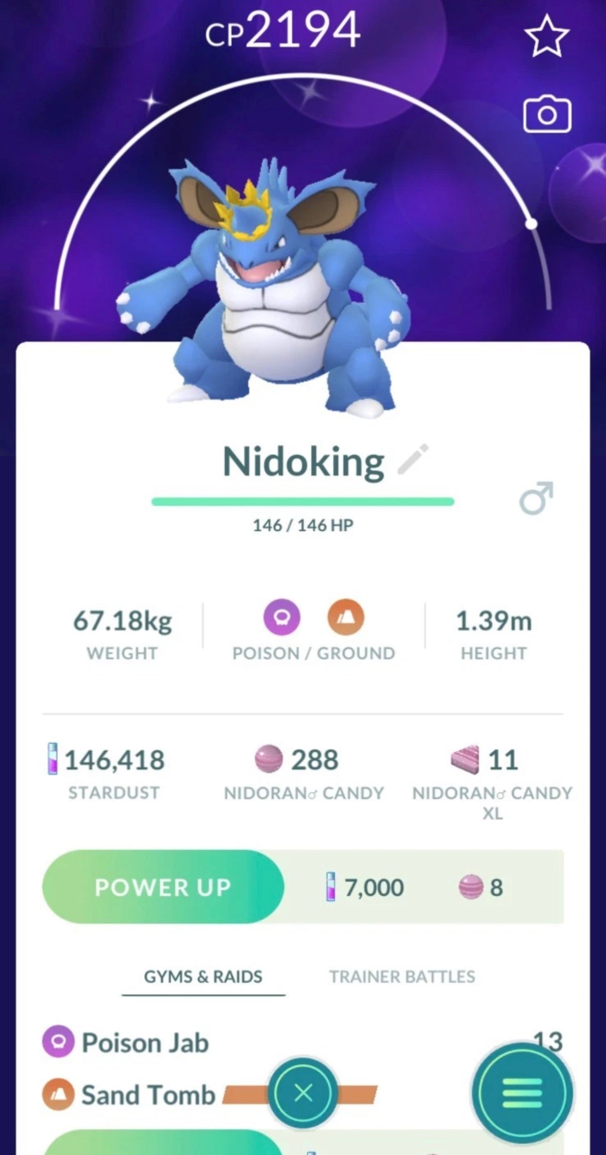 Shiny Nidoking or Queen trade or account