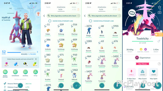 HalfFull account (23 Shiny/Legendary/Gigantamax)