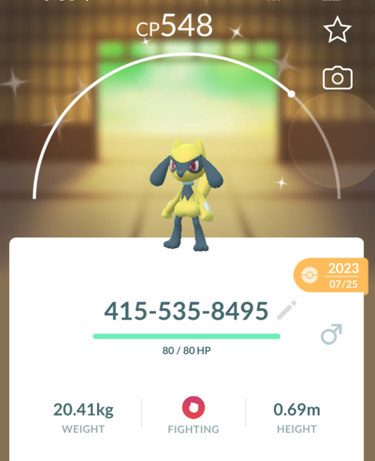Shiny Riolu trade or account