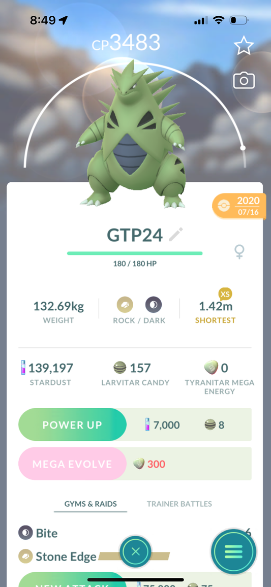 Tyranitar Trade 3483 CP