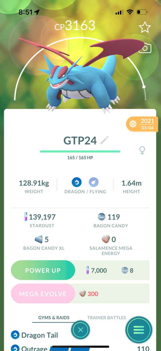 Salamence Trade Outrage 3000+ CP