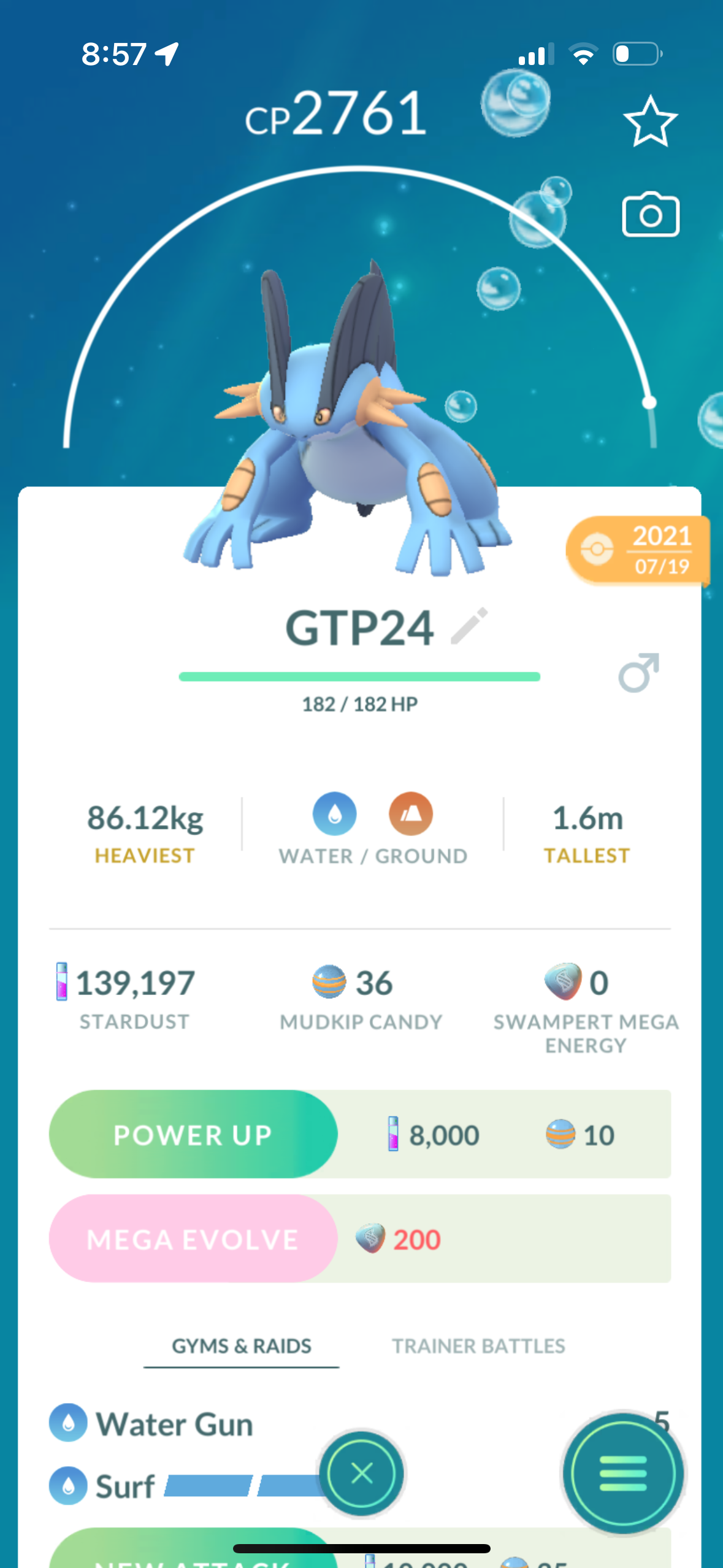 Swampert Trade 2761 CP