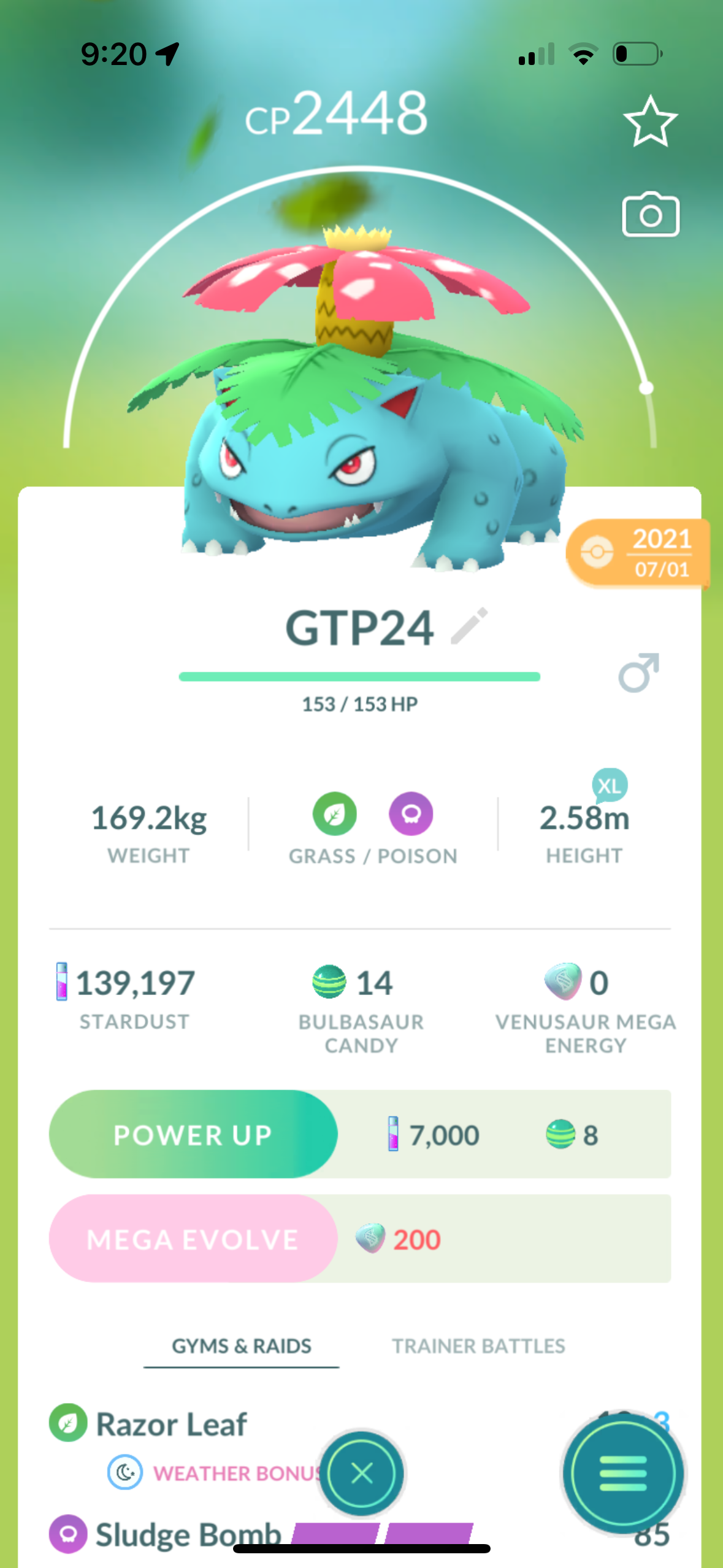 Venusaur Trade 2448 CP