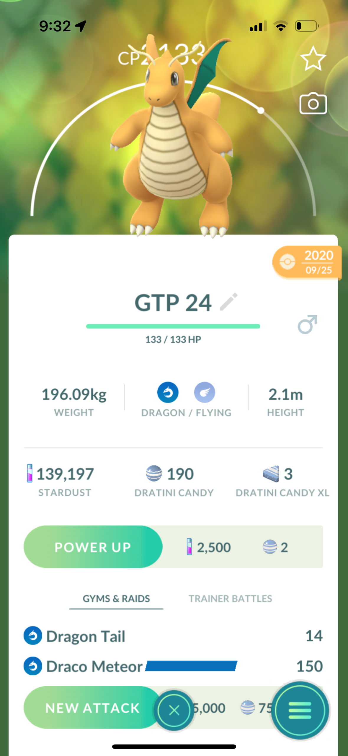 Dragonite Trade 2100 CP