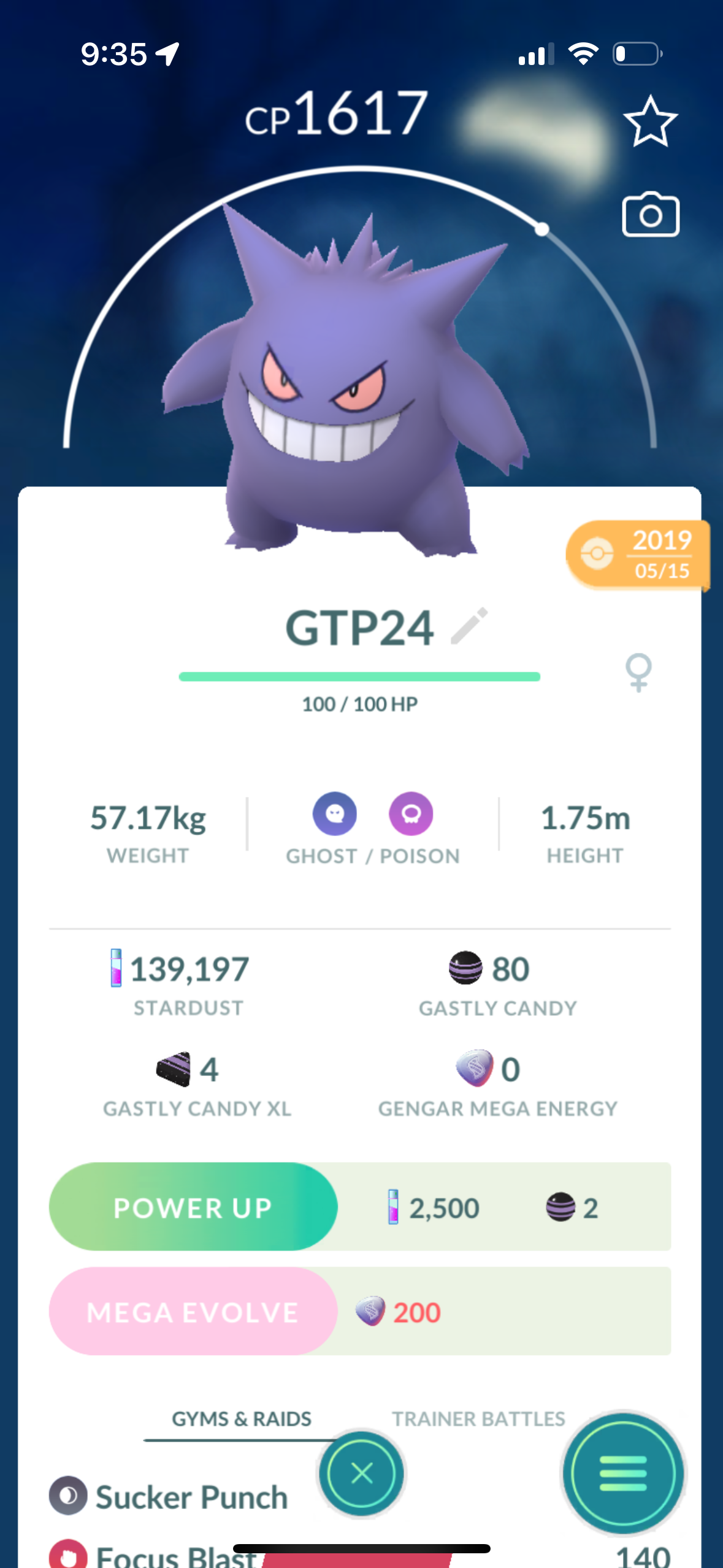 Gengar Trade (caught in 2019)