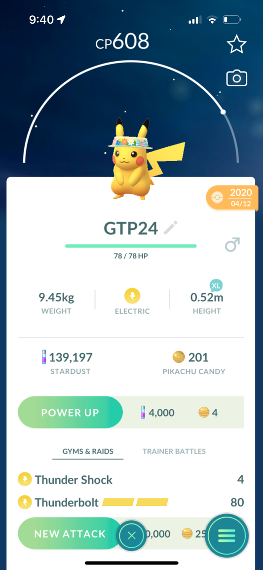 Pikachu Trade Flower Hat