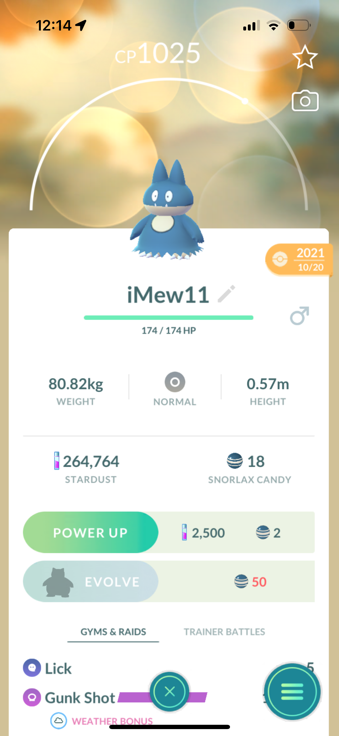 Munchlax Trade (caught in 2021)