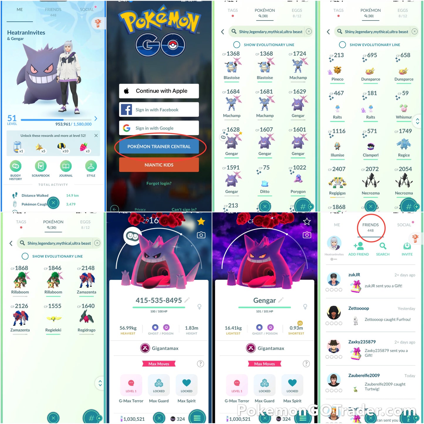 HeatranInvites account (30 Shiny/Legendary/Gigantamax)