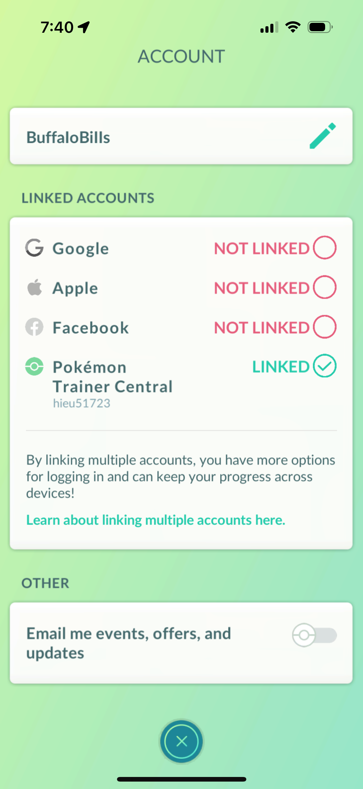 BuffaloBills account (52 Shiny/Legendary/Gigantamax)