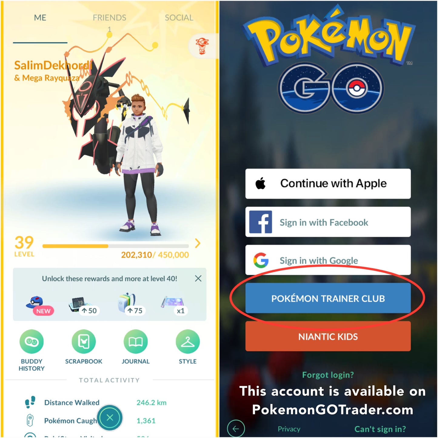 Shiny Legendary accounts