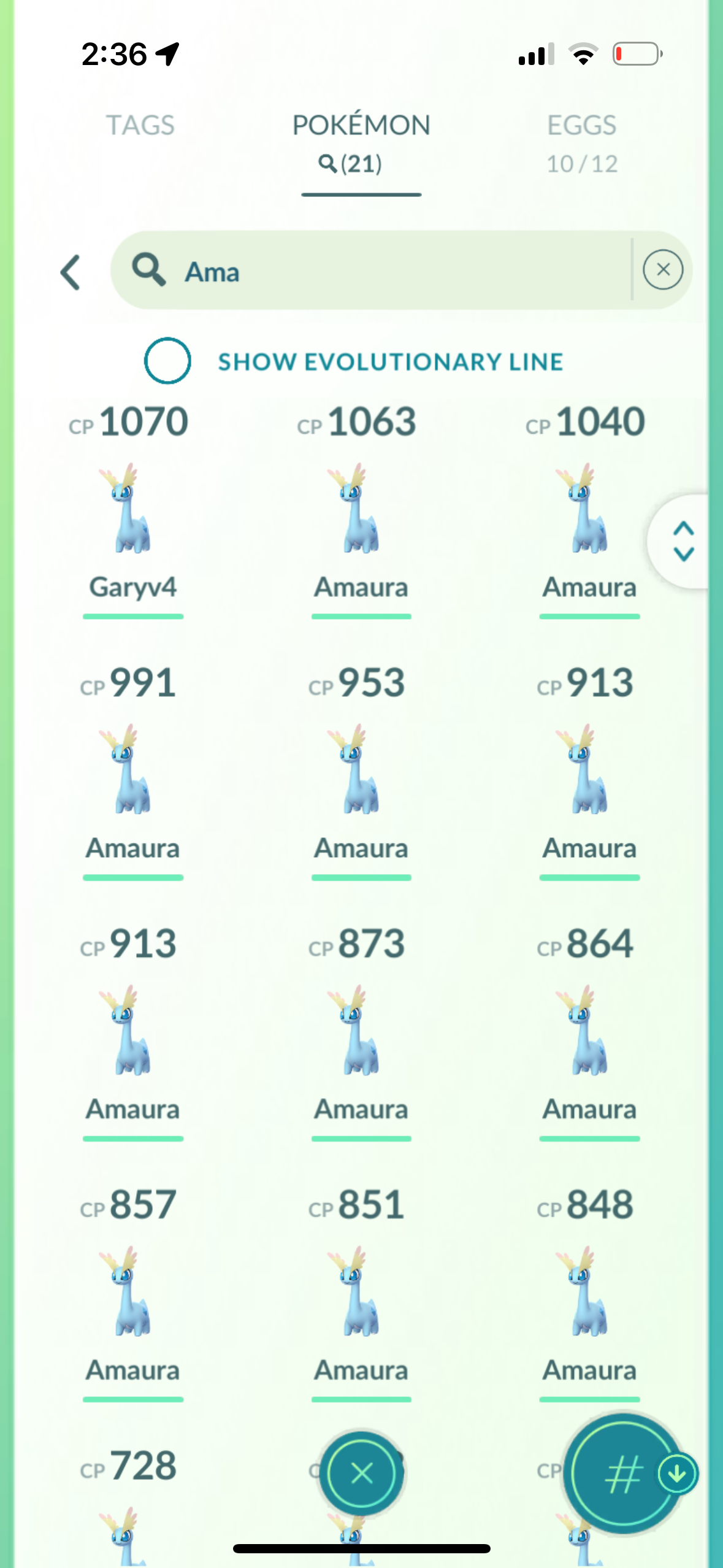 21 Amaura trades