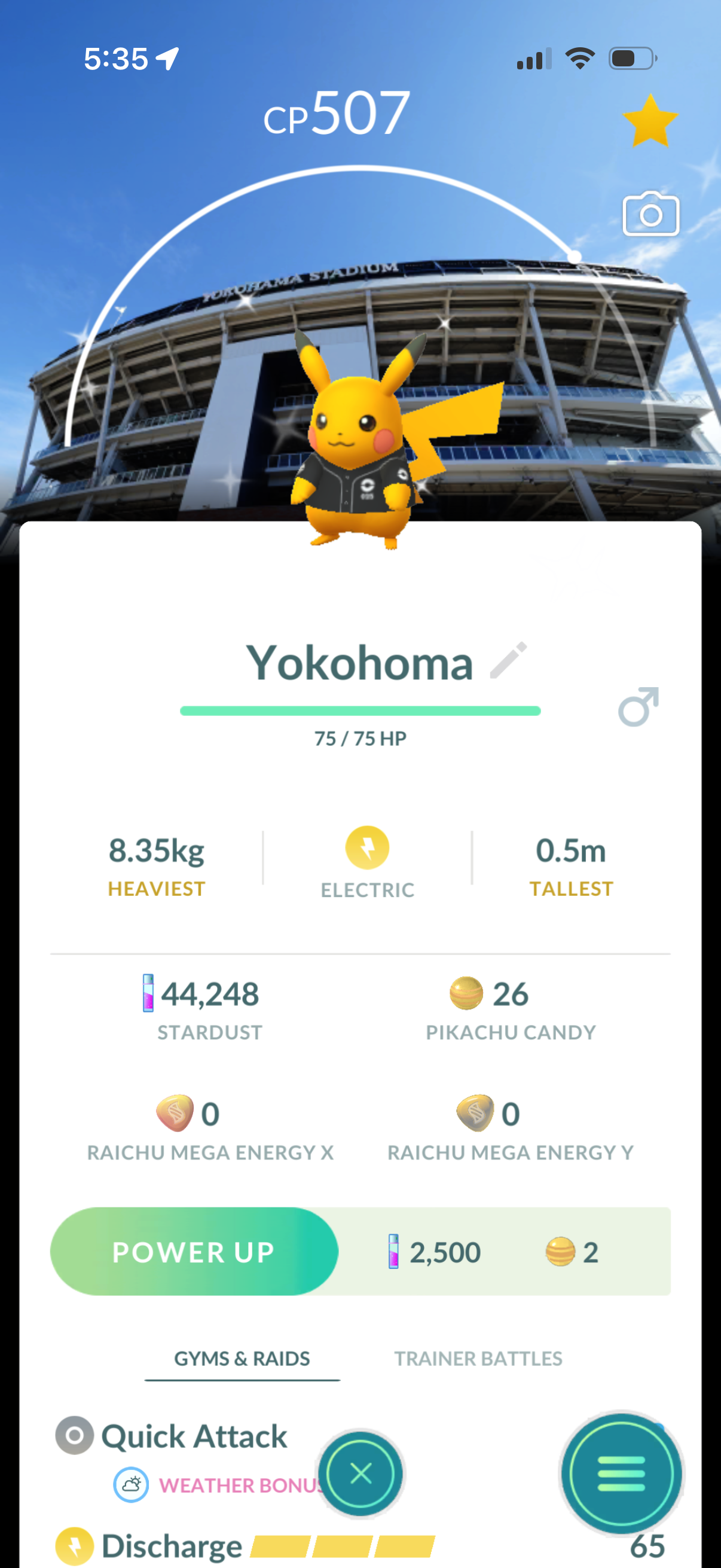 Shiny Pikachu costume & background trade or account