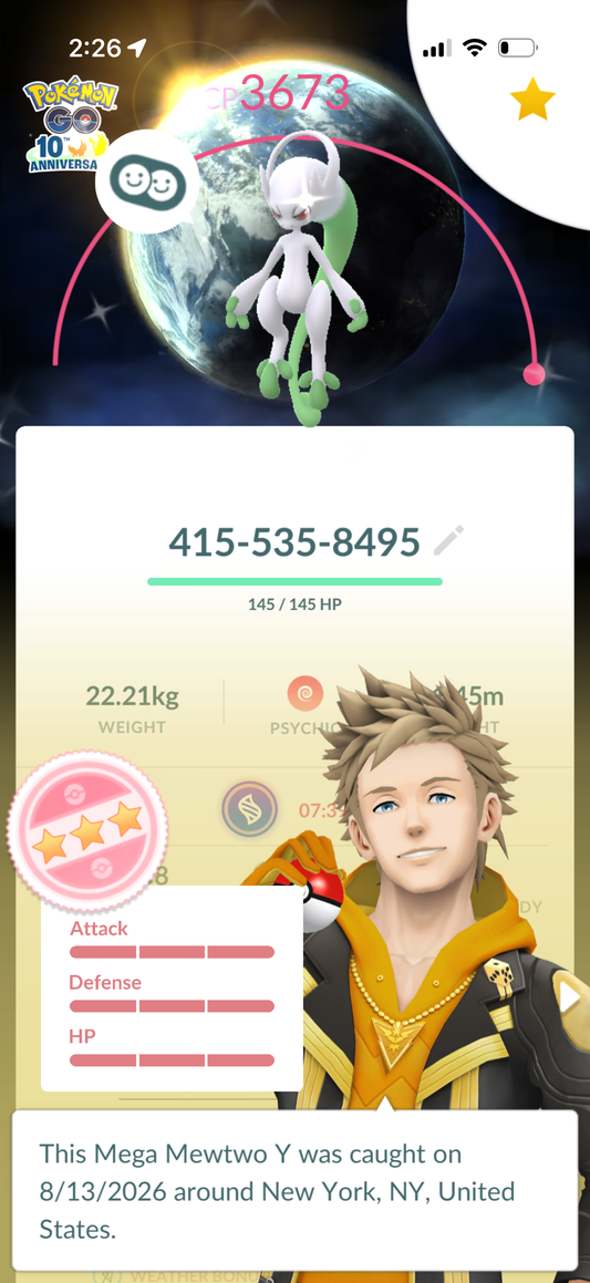 Shundo Mewtwo background account or registered trade