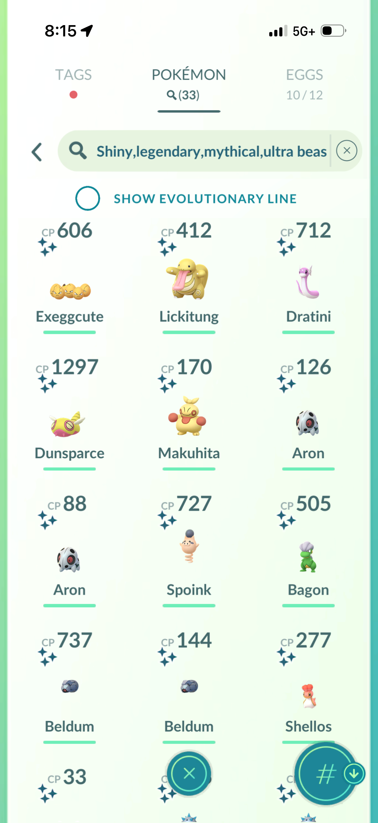 ZacianStacks account (33 Shiny/Legendary/2.3 Million stardust)