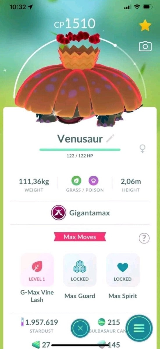 Shiny Gigantamax Venusaur trade or account