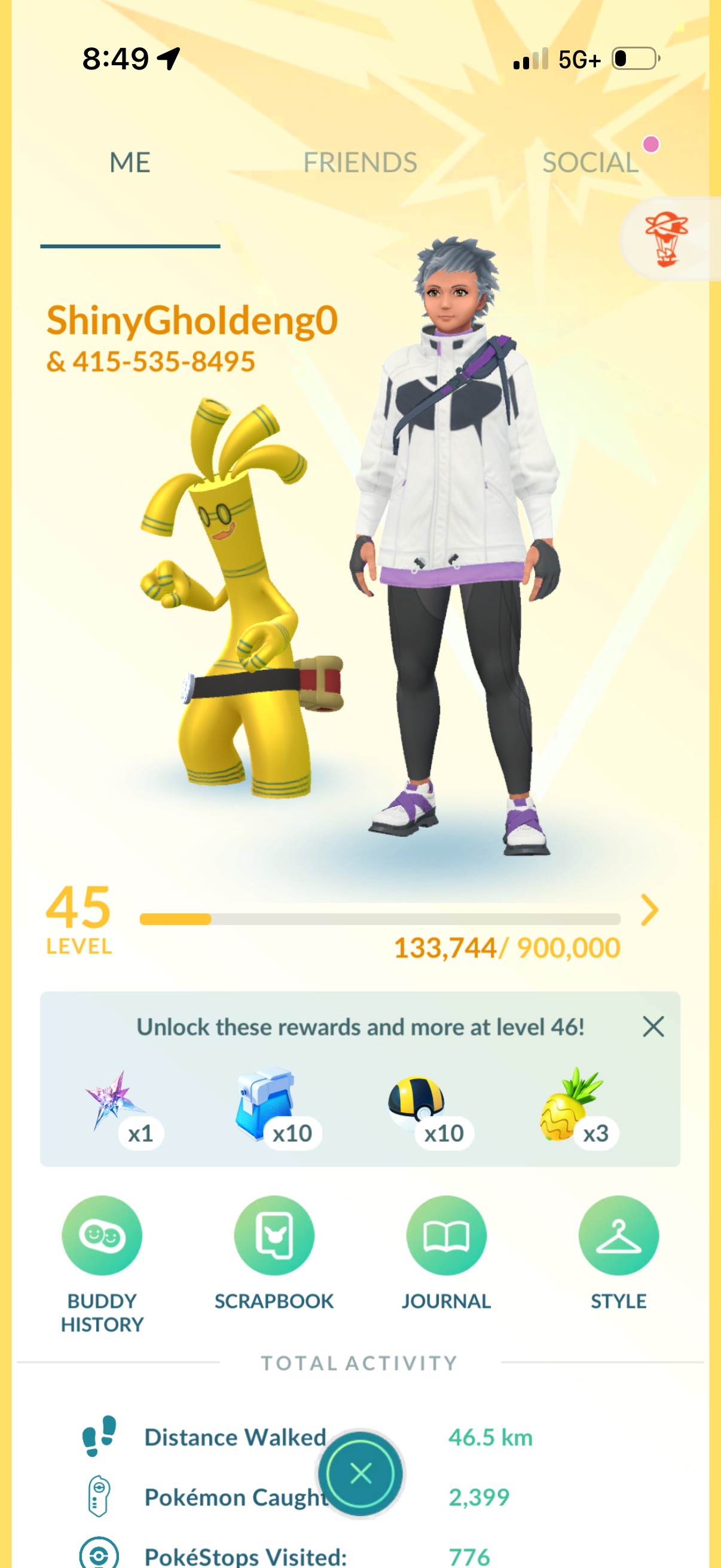 Shiny Gimmighoul or Gholdengo trade or account