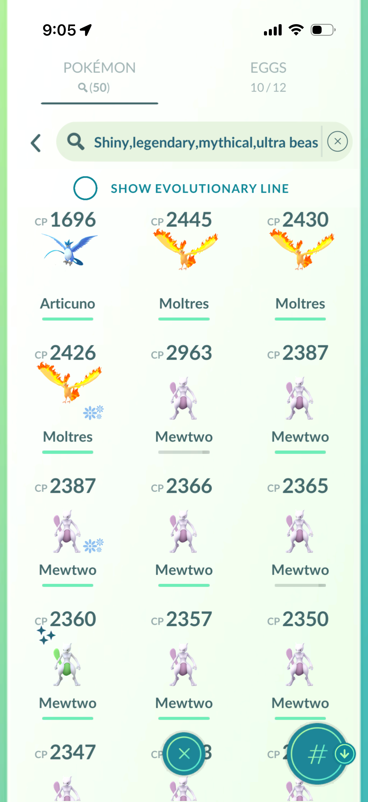 2 accounts bundle see photos (104 Shiny/Legendary)