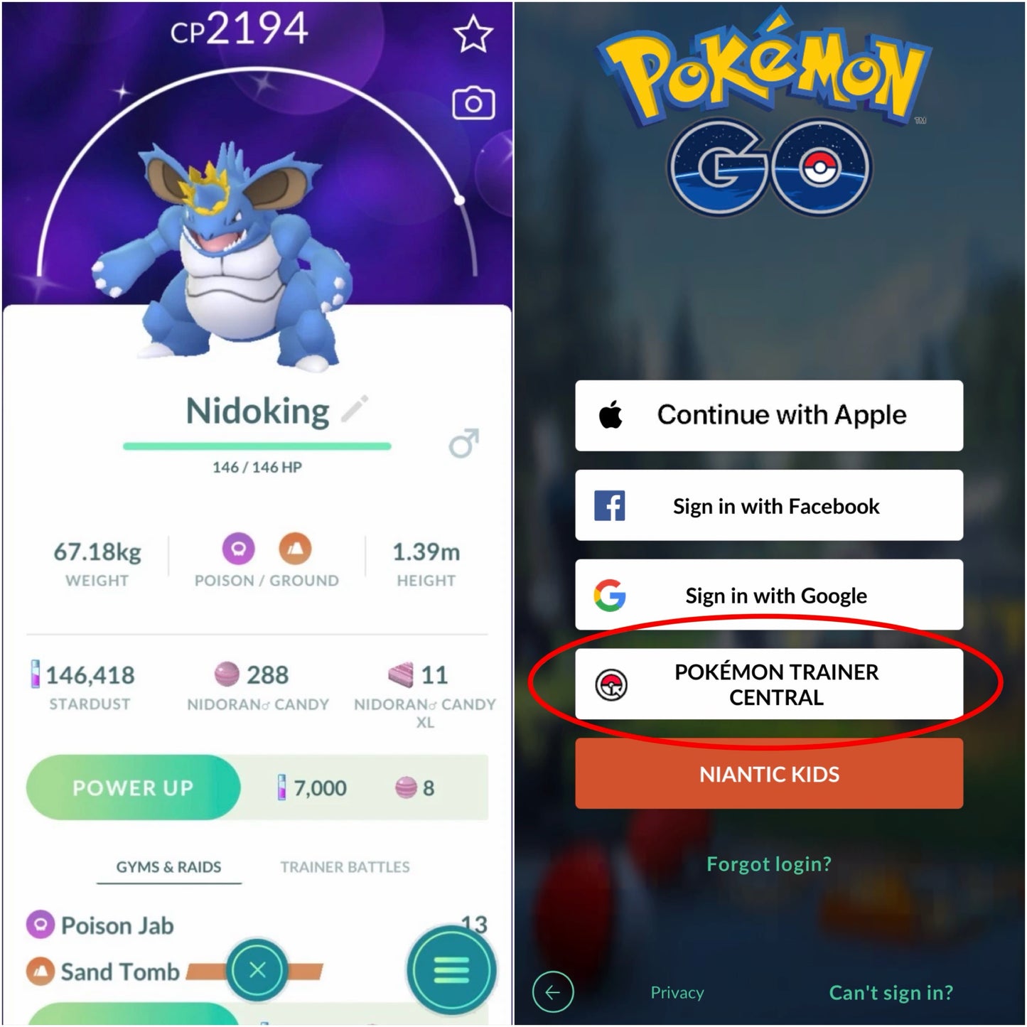Shiny Nidoking or Queen trade or account