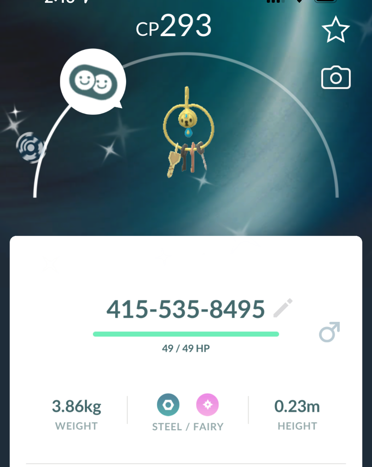 Shiny Klefki trade or account