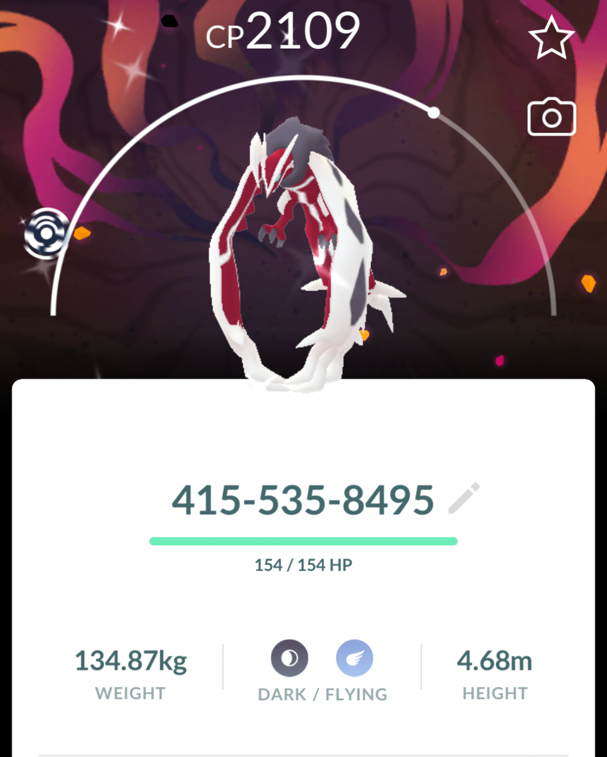 Shiny Yveltal GO Tour Background trade or account