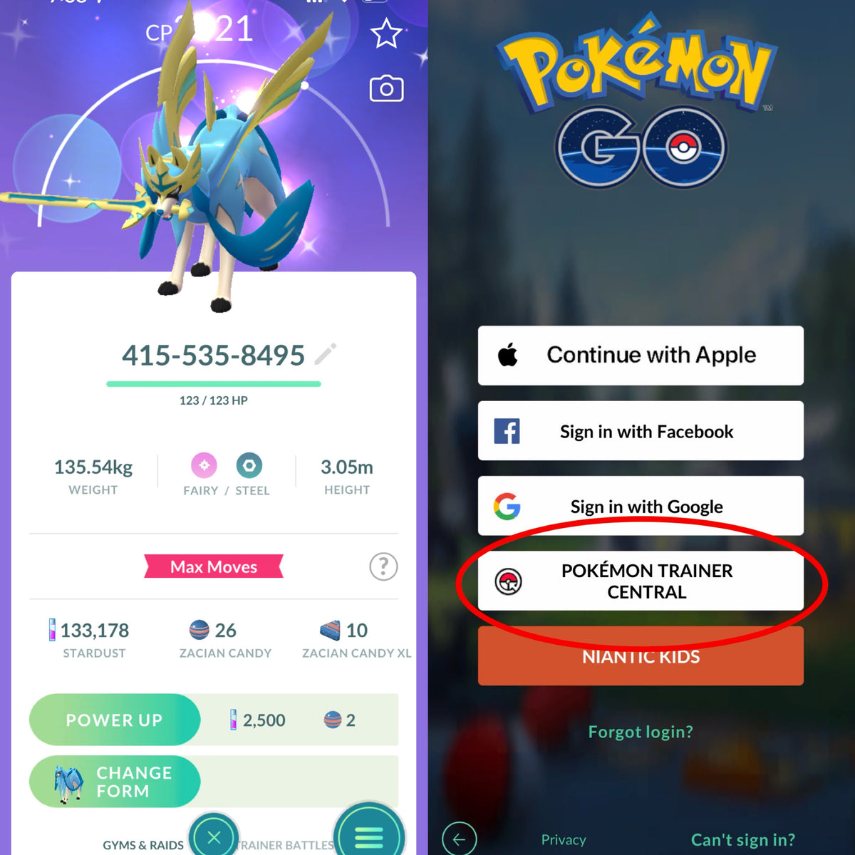 Crown Zacian trade or account