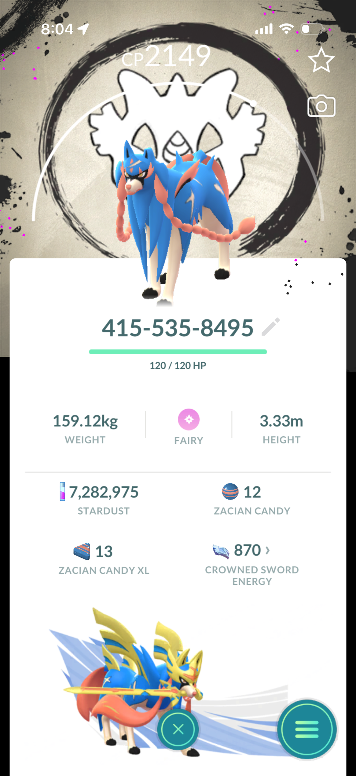 Crown Zacian trade or account