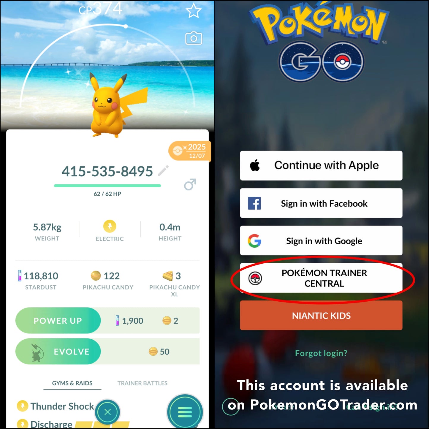 Shiny Pikachu Okinawa background trade or account